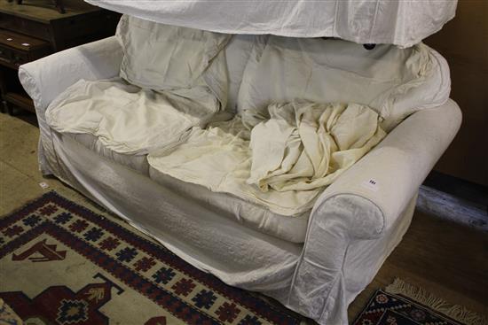 2 seater sofa in white
